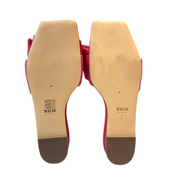 Maeve by Anthropologie Bow Micro Wedge Sandals in Pink Size 8 NEW - Picture 7 of 8